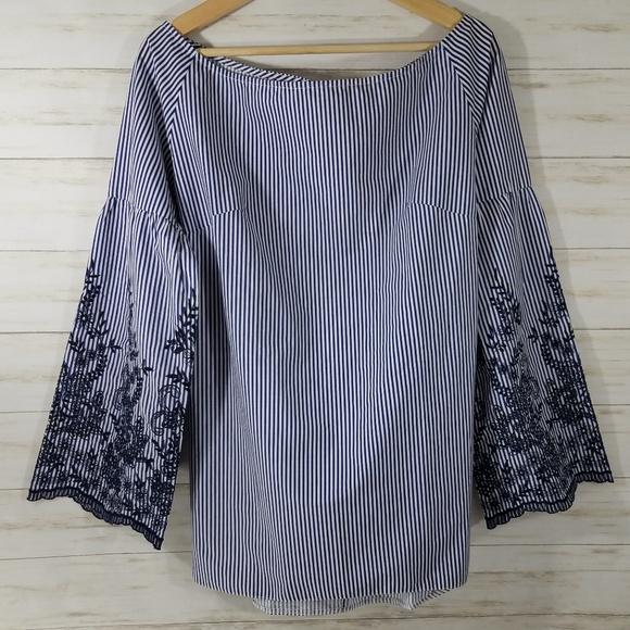 strut & bolt Tops - Strut & Bolt Wideneck Striped Boho Top NWT sz L